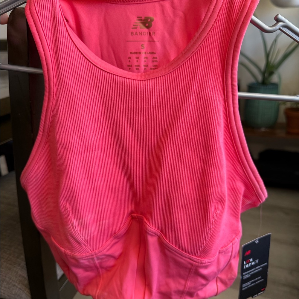 NWT! New Balance Bandier Pink Tank Top (Crop) women’s size small.